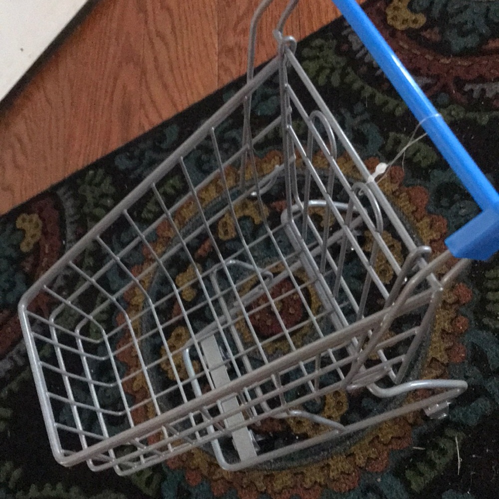 Cute little toy shopping cart metal